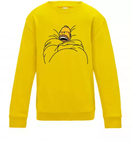 Детский Свитшот Гомер під ковдрою Солнечно желтый фото