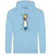 Женская толстовка (худи) Гомер в кущах Голубой фото