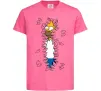 Детская футболка Гомер в кущах Ярко-розовый фото