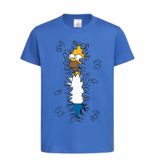 Дитяча футболка Гомер в кущах Яскраво-синій фото