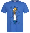 Чоловіча футболка Гомер в кущах Яскраво-синій фото