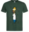 Чоловіча футболка Гомер в кущах Темно-зелений фото