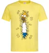Чоловіча футболка Гомер в кущах Лимонний фото