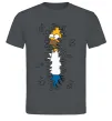 Чоловіча футболка Гомер в кущах Графіт фото
