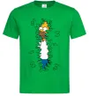 Чоловіча футболка Гомер в кущах Зелений фото