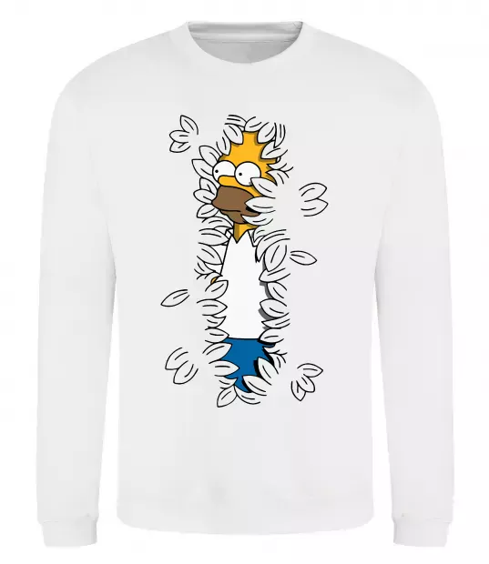 Свитшот Гомер в кущах Белый фото