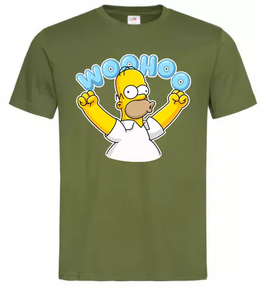 Мужская футболка Woohoo Оливковый фото