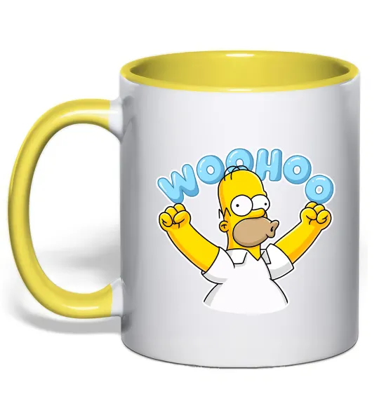 Чашка с цветной ручкой Woohoo Лимонный фото