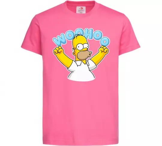 Дитяча футболка Woohoo Яскраво-рожевий фото