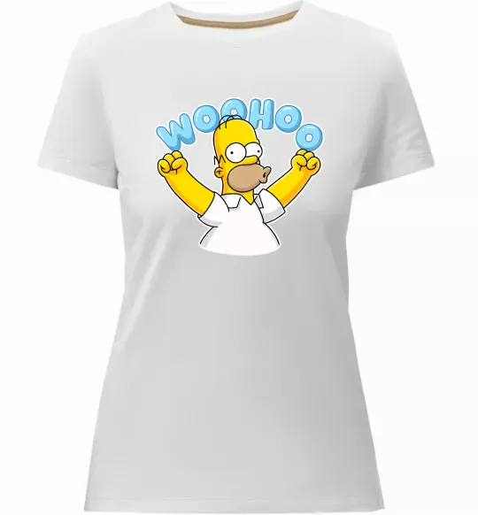 Женская премиум футболка Woohoo Белый фото