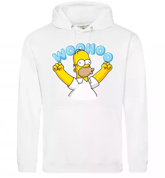 Мужская толстовка (худи) Woohoo Белый фото