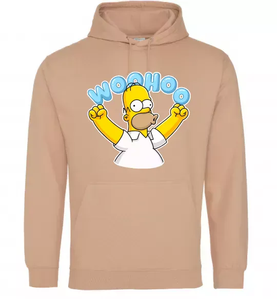 Мужская толстовка (худи) Woohoo Песочный фото