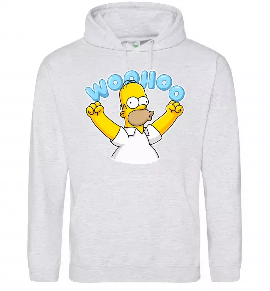 Женская толстовка (худи) Woohoo Серый меланж фото