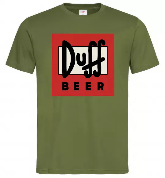 Чоловіча футболка Duff beer Оливковий фото