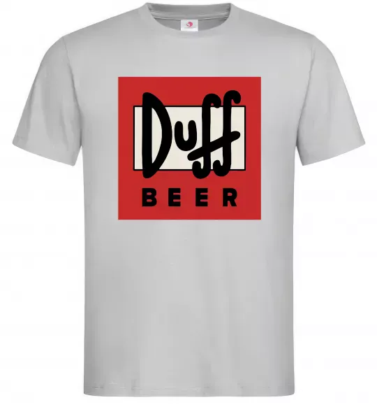Чоловіча футболка Duff beer Сірий фото