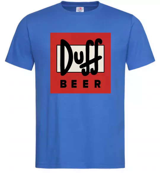 Чоловіча футболка Duff beer Яскраво-синій фото