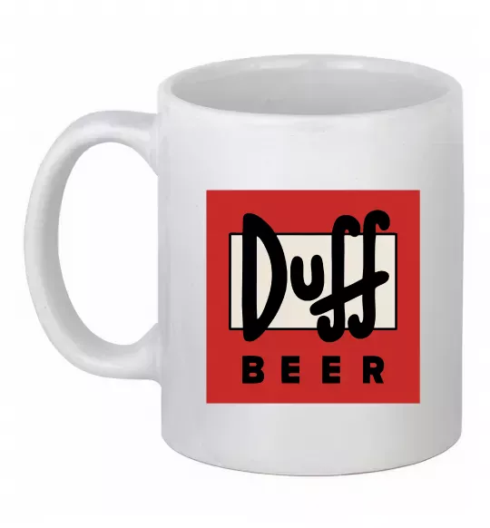 Чашка керамическая Duff beer Белый фото