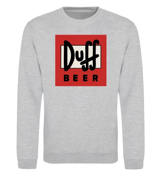 Свитшот Duff beer Серый меланж фото