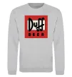 Свитшот Duff beer Серый меланж фото