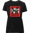 Женская премиум футболка Duff beer Черный фото