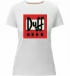 Женская премиум футболка Duff beer Белый фото