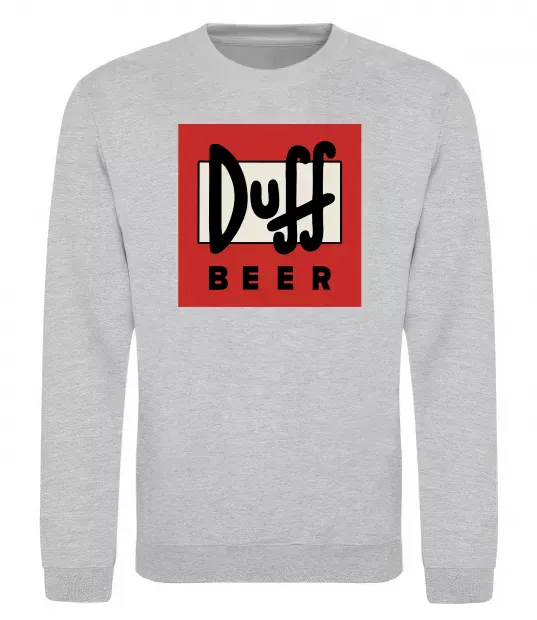 Свитшот Duff beer Серый меланж фото
