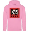 Мужская толстовка (худи) Duff beer Розовый фото