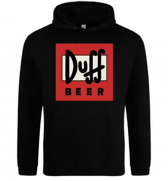 Мужская толстовка (худи) Duff beer Черный фото