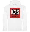 Мужская толстовка (худи) Duff beer Белый фото