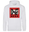 Мужская толстовка (худи) Duff beer Серый меланж фото