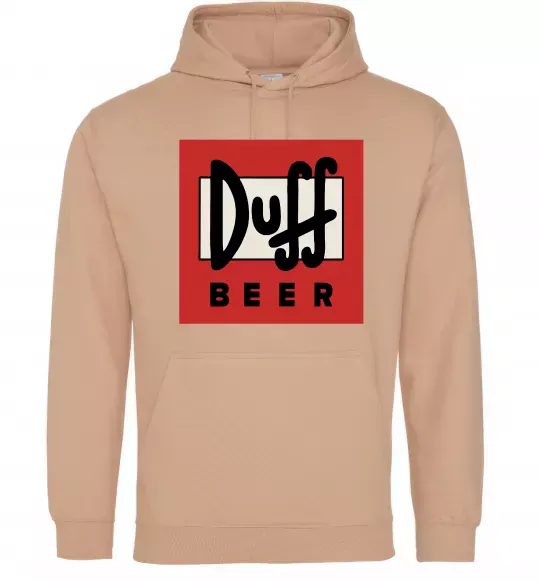 Мужская толстовка (худи) Duff beer Песочный фото