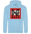 Мужская толстовка (худи) Duff beer Голубой фото