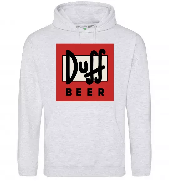 Жіноча толстовка (худі) Duff beer Сірий меланж фото