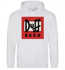 Женская толстовка (худи) Duff beer Серый меланж фото