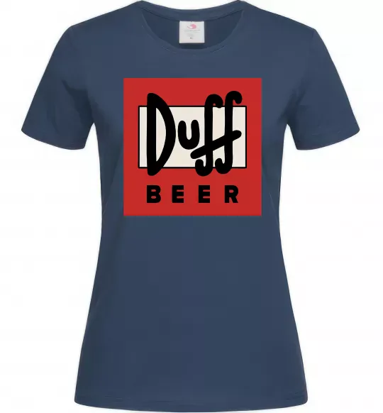 Женская футболка Duff beer Темно-синий фото