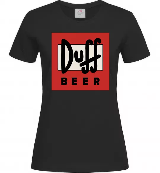 Женская футболка Duff beer Черный фото