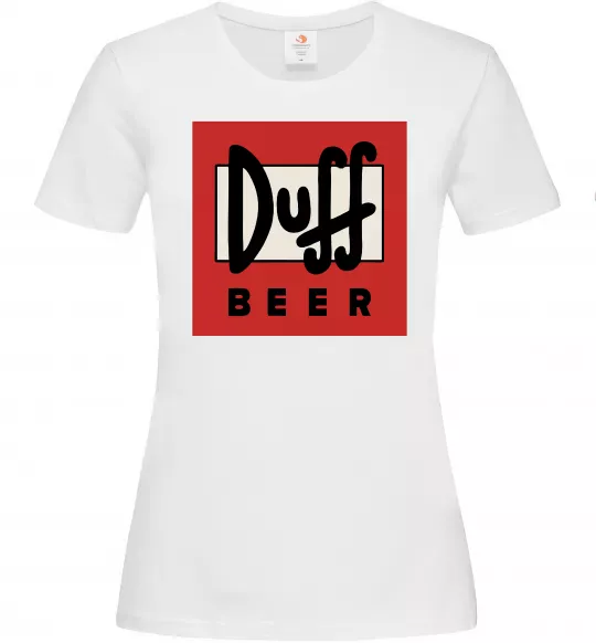 Женская футболка Duff beer Белый фото