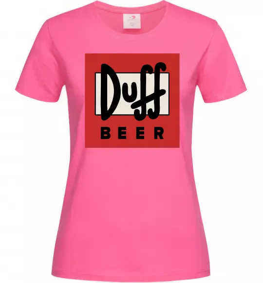 Женская футболка Duff beer Ярко-розовый фото