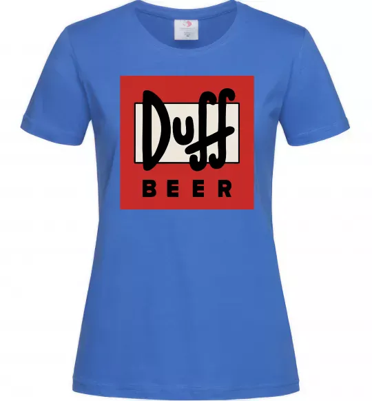 Женская футболка Duff beer Ярко-синий фото