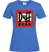 Женская футболка Duff beer Ярко-синий фото
