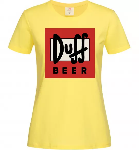 Женская футболка Duff beer Лимонный фото