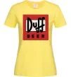 Женская футболка Duff beer Лимонный фото