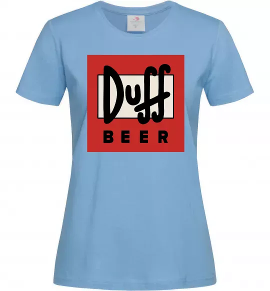 Женская футболка Duff beer Голубой фото