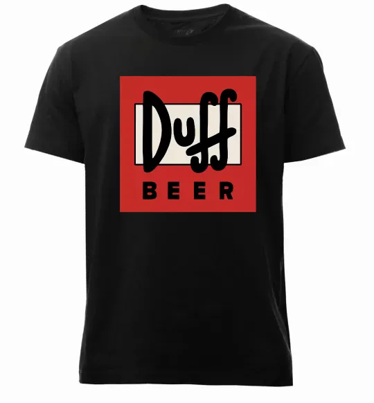Мужская премиум футболка Duff beer Черный фото