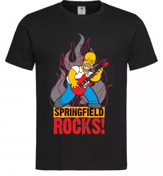 Мужская футболка Springfield rocks Черный фото