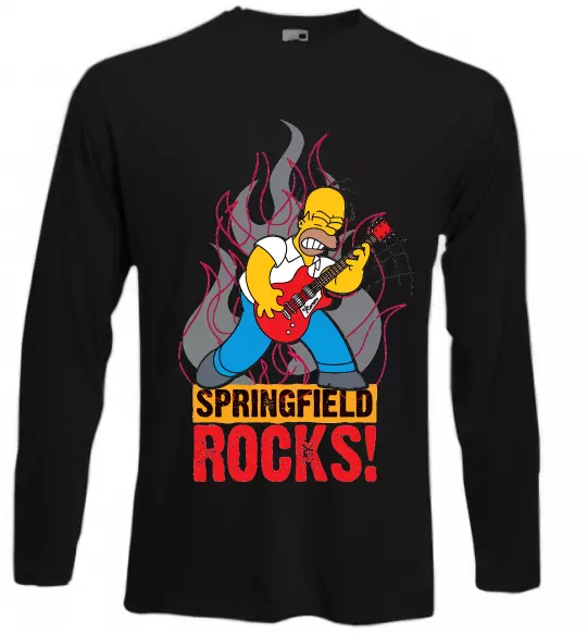 Лонгслів Springfield rocks Чорний фото