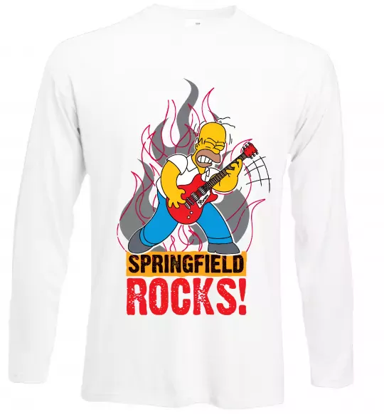 Лонгслів Springfield rocks Білий фото