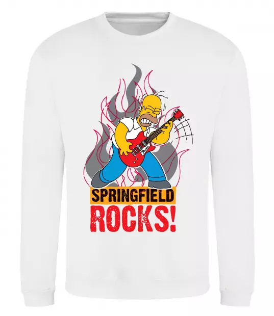 Світшот Springfield rocks Білий фото