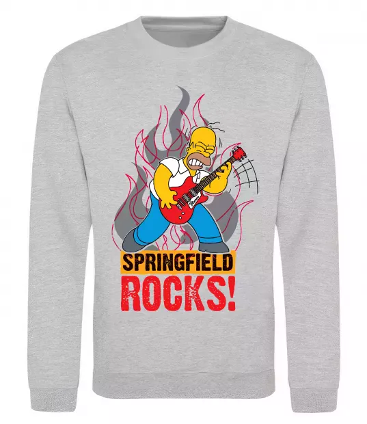 Світшот Springfield rocks Сірий меланж фото