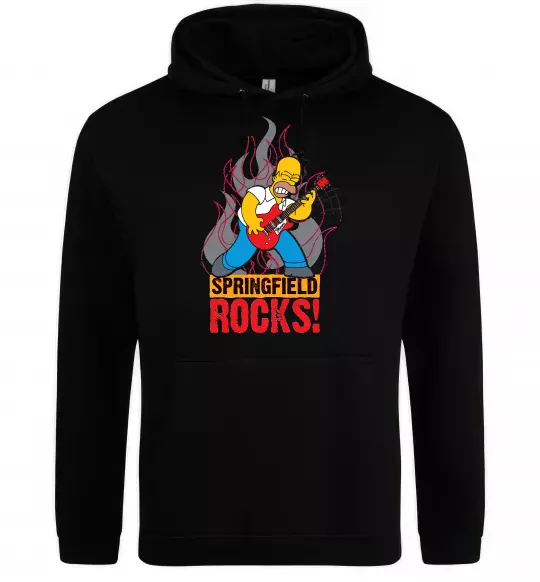 Чоловіча толстовка (худі) Springfield rocks Чорний фото